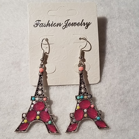 3 Pair of Eiffel Tower Earrings - Picture 4 of 5
